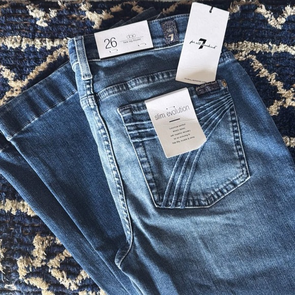 7 For All Mankind Denim - 7 For All Mankind Blue Slim Evolution Dojo